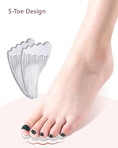 Miniatura 3 de Cojines de bola de pie con soporte de arco, almohadillas antideslizantes de gel suave para el talón, relleno de zapatos invisibles reutilizables