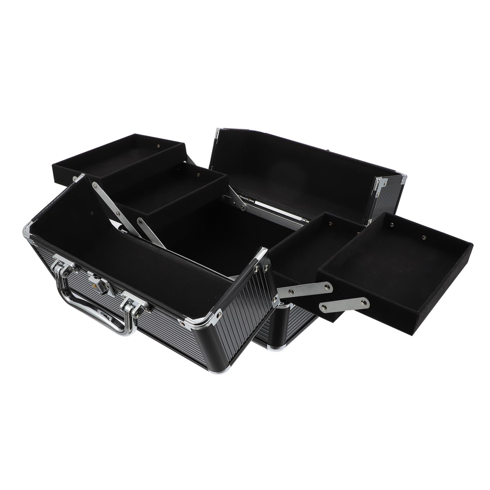 VALICLUD Étui de Rangement pour Outils Cosmétiques Trousse de Maquillage en Alliage D'aluminium pour Filles Stockage Ordonné et Polyvalent, Travail Événements
