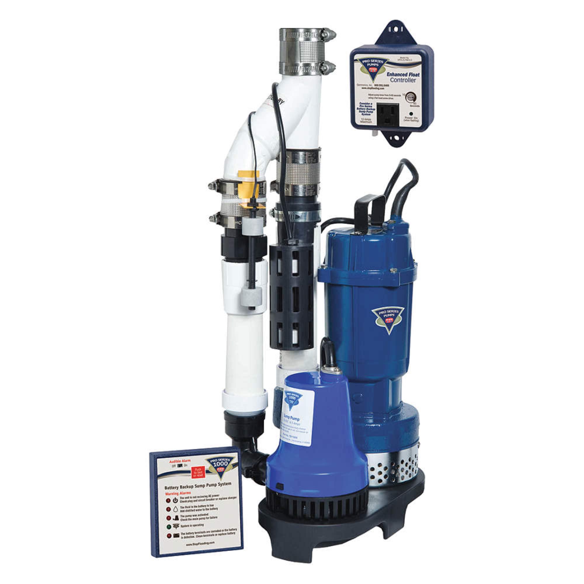 Glentronics, Inc. PS-C11 PHCC 2770 Gallons Per Hour Pro Series 1/3 HP Combination Sump Pump System