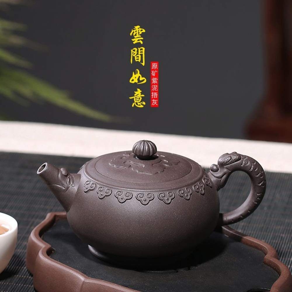 Teiera Yixing Zisha Cinese Da 220ml - Fatta A Mano, Design Fiori Di Prugno, Ceramica Per T&egrave; Kungfu | Non Da Microonde
