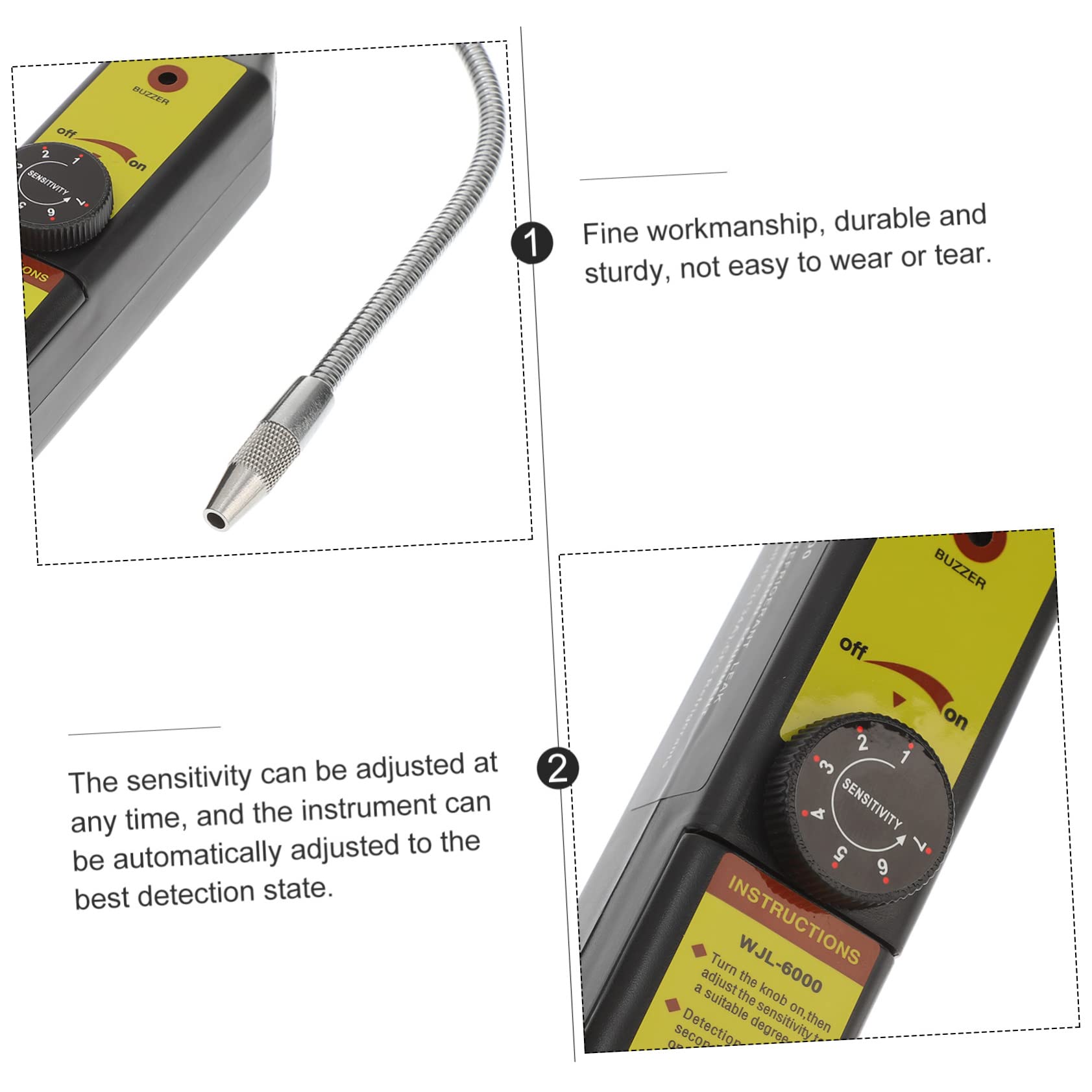 Rilevatore Metano Wifi Giallo, Rilevatore Perdite Gas Refrigerante Pro