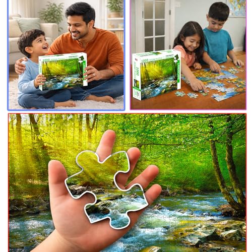 Image of Landscape 1000 Piece Jigsaw Puzzles for Kids and Childrens - Realistic Illustration Challenging Brain Booster Gifts, Fun and Creative Fun Game - Ages 9+ (1000 Pcs)