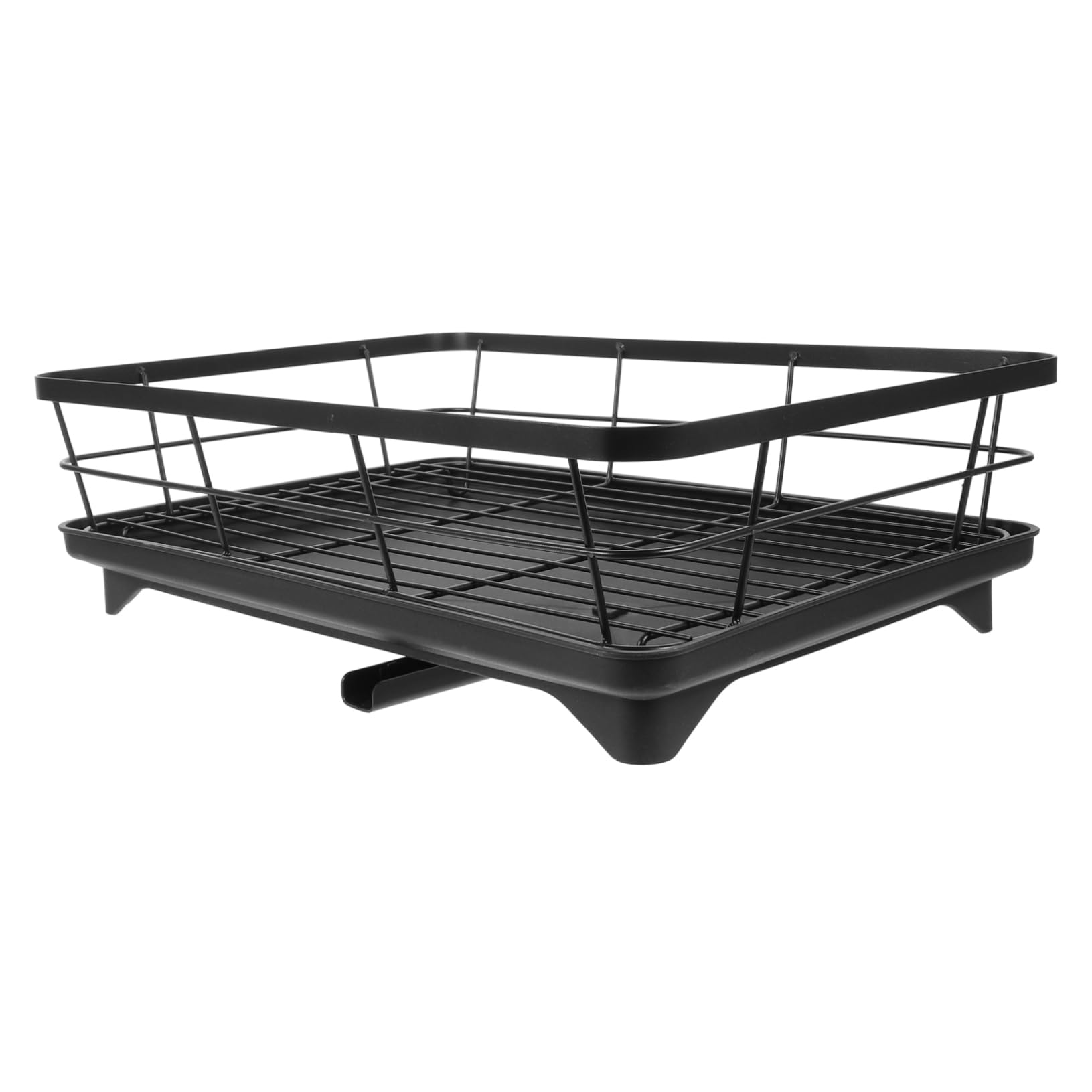 Grand Égouttoir à Vaisselle en Fer Noir, Étagère à Assiettes Cuisine Multifonction Rangement Pratique pour Bol et Ustensiles, Cuisine Moderne