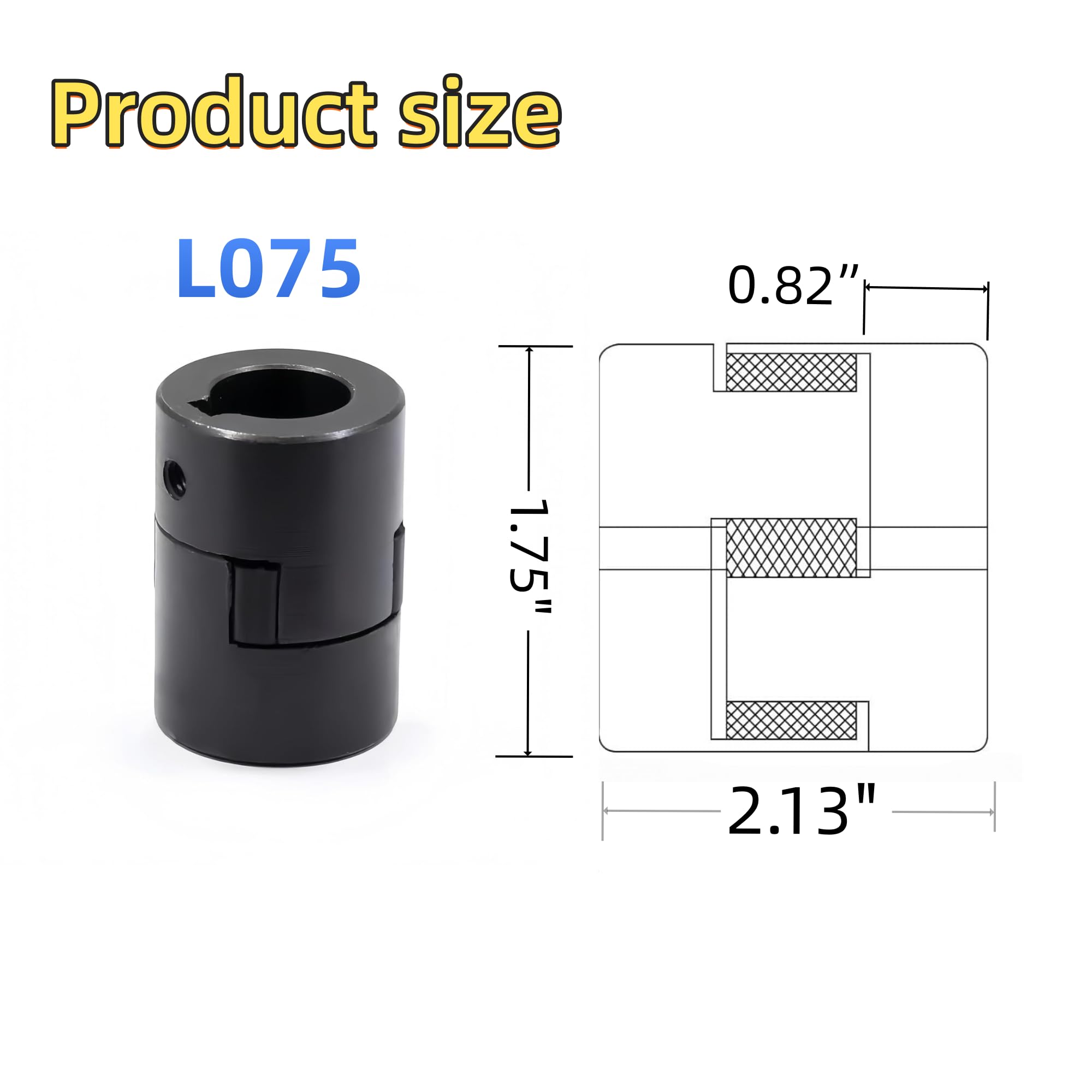 L-Jaw Coupling Set - 1/2" to 3/4" -5 L-Jaw Coupling Set - 1/2" to 3/4" -5