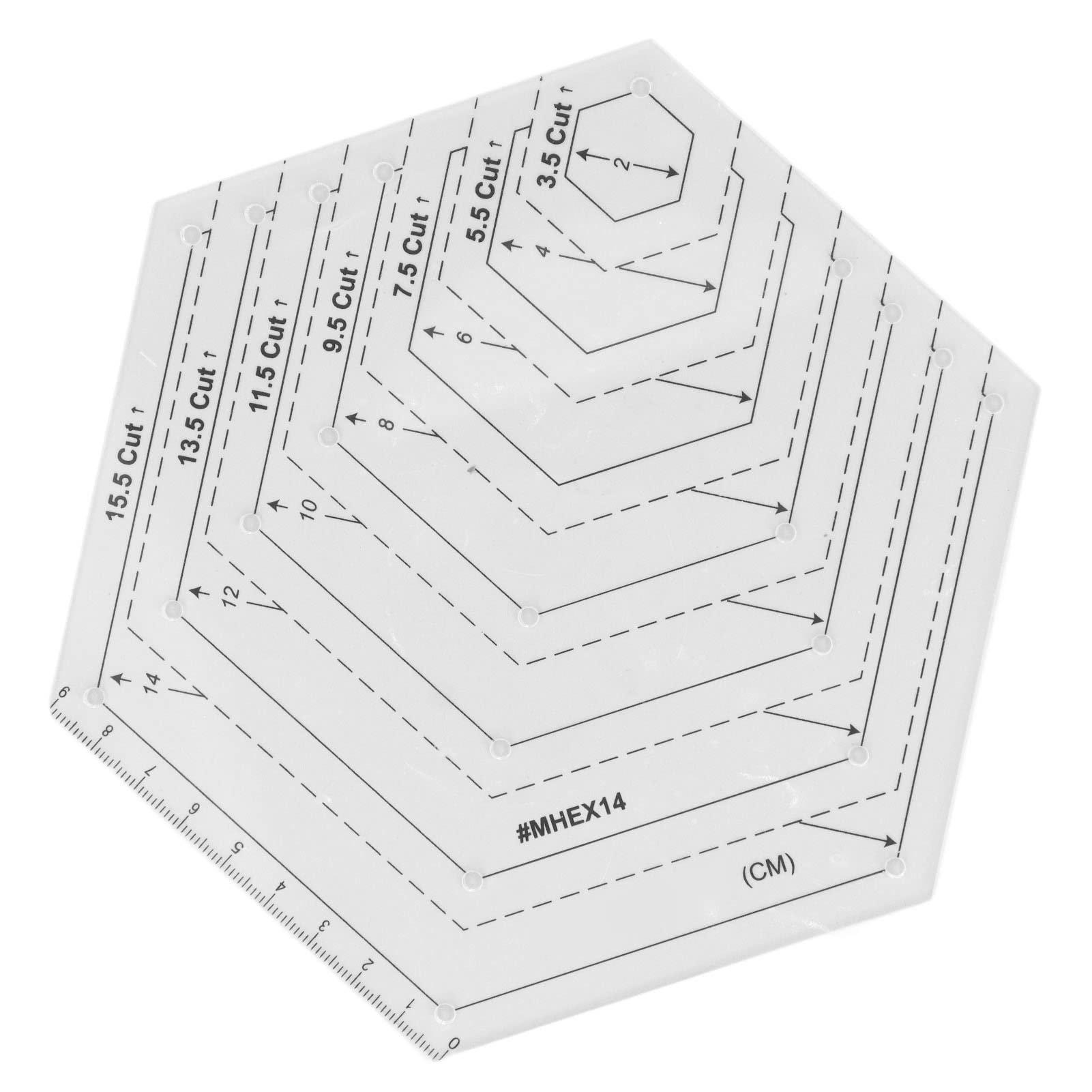 Quilting Template, Lightweight Practical Quilting Ruler High Accuracy DIY Handcrafted for Drawing for Plate Making Cutting
