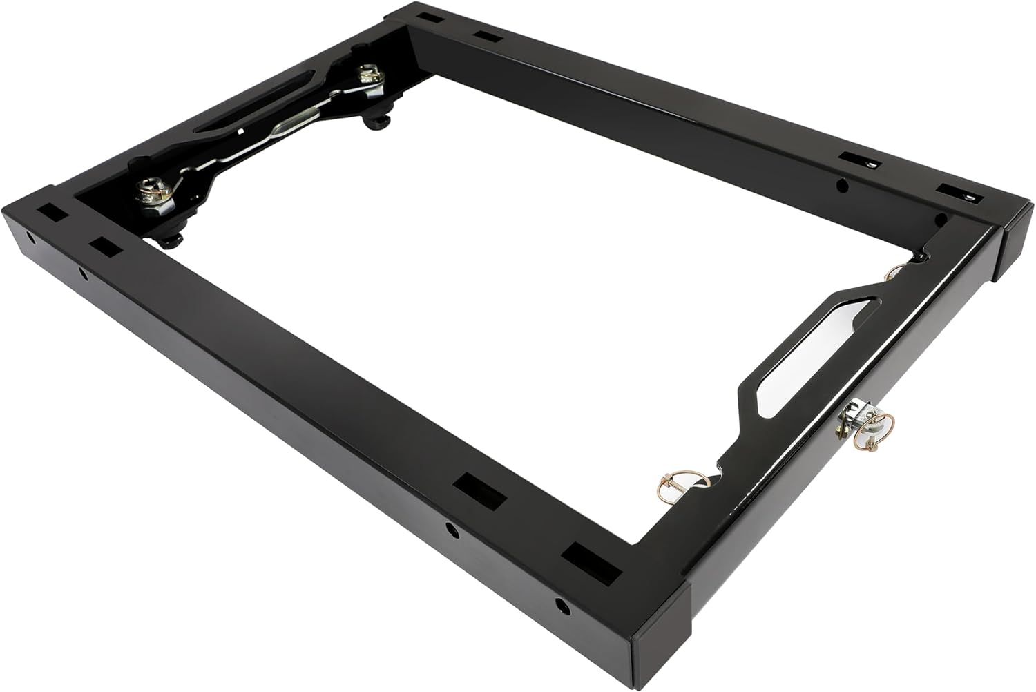 KUAFU Fifth Wheel Trailer Hitch Mounting Adapter Compatible with 2011-2020 Ford F-250 F-350 F250 F350 Super Duty w/Hitch Prep Package w/Handles for Under Bed Rail Powder Coated Steel
