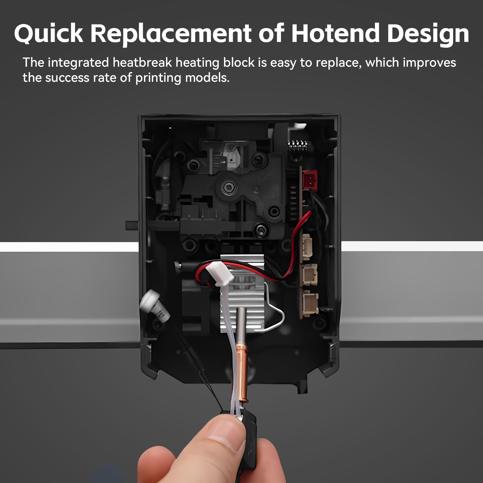 Upgrade Kobra 3 hotend with 0,4 mm Hardened Steel Nozzle Bi-Metal Heatbreak and Silicone Sock Extruder 3D Printer Hot End Replacement Parts Compatible with ANYCUBIC Kobra 3/Kobra 3 Combo