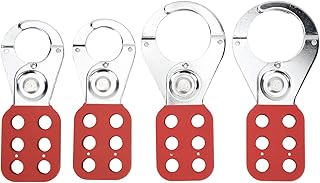 Lockout Hasp for Padlock, Lockout Tagout Safety Hasp Tagout Hasp Kit 6 Hole Tamper Proof Rust Proof Coating Lockout Safety Kit