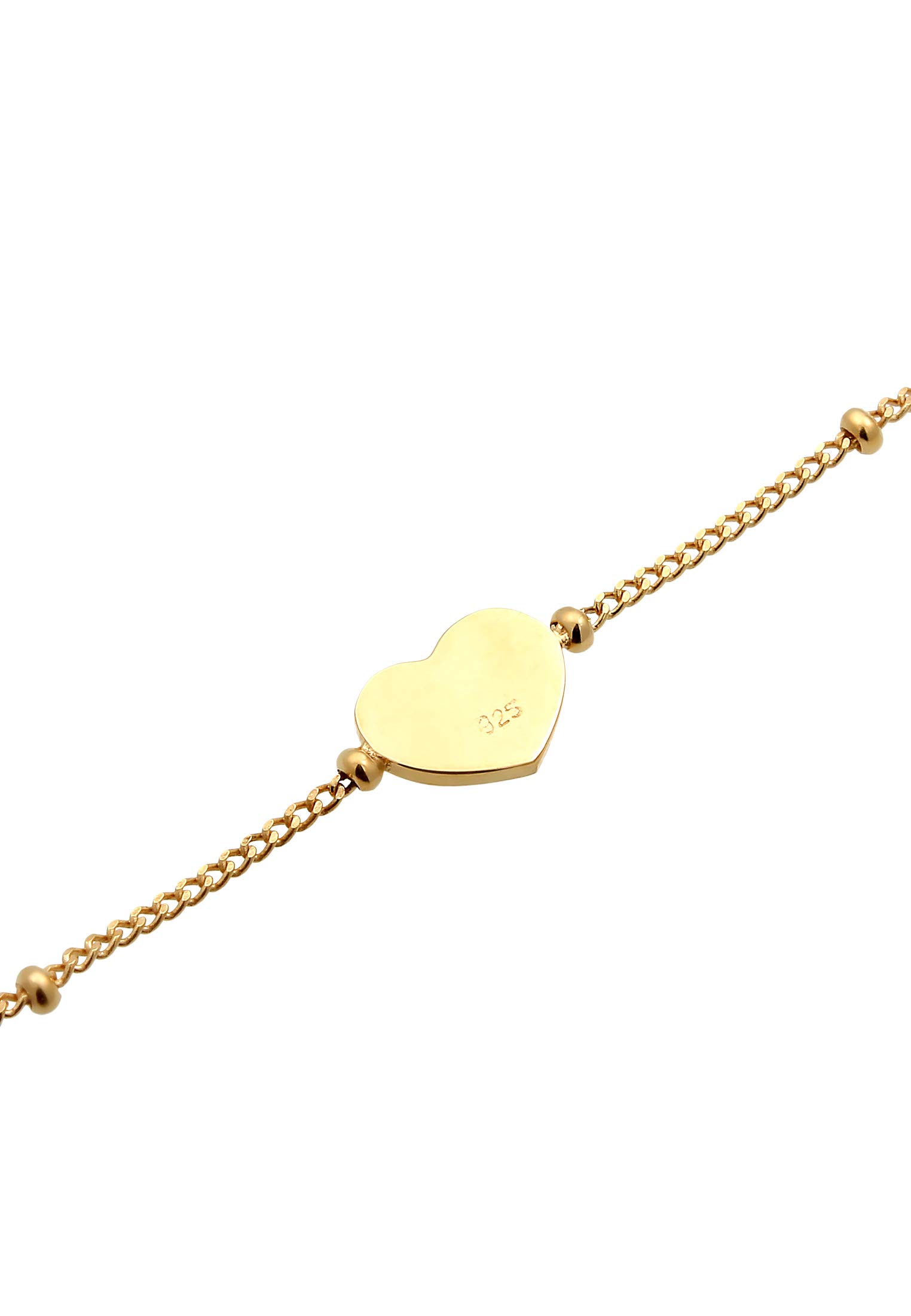 Elli Tobillera para mujer, con símbolo de corazón, ajustable, en plata de ley 925