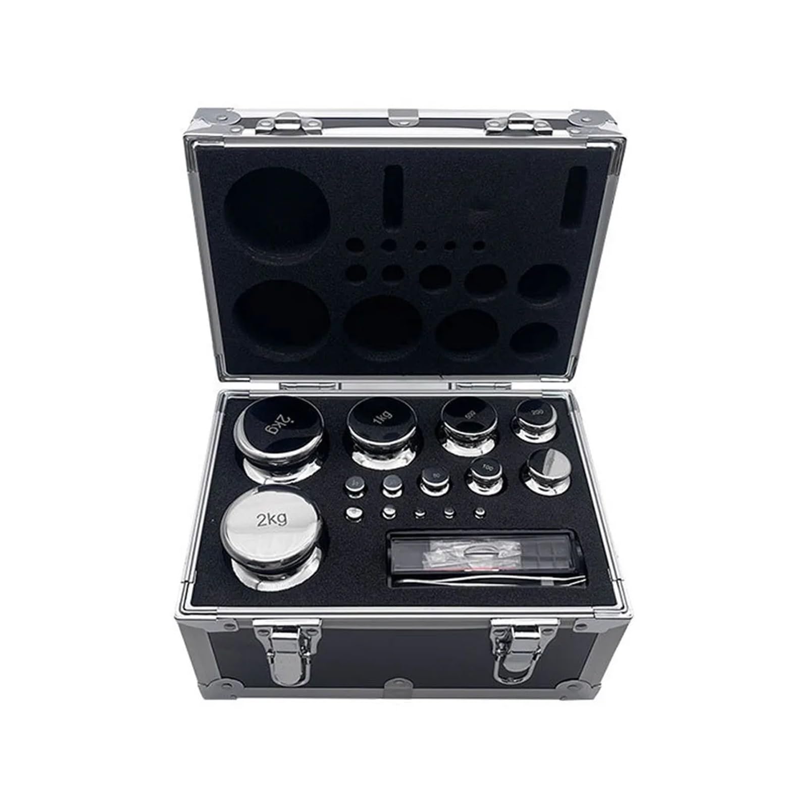 23pcs 1-200g Stainless Steel Digital Scale Calibration Lab Weights Kit Set Laboratory High Precision Gram Scale M1/F2/F1 Grade High Performance(F1 Grade)