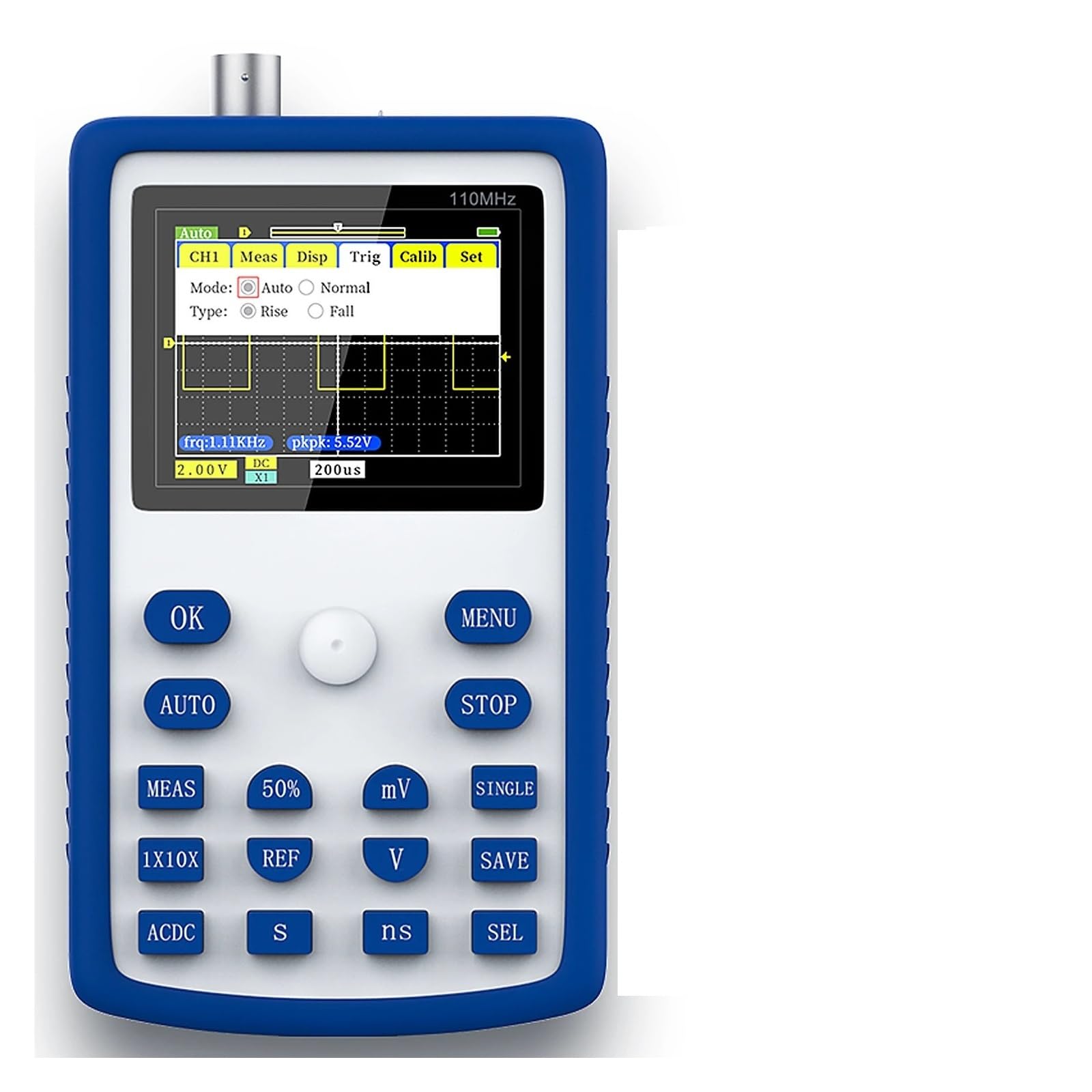 Misuratore di Umidità, Mini palmare digitale con frequenza di campionamento analogica, larghezza di banda di 110 MHz, supporto for la memorizzazione delle forme d'onda