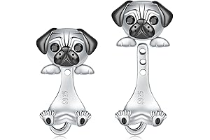 Cute Pug Dog Earrings for Women 925 Sterling Silver Pug Dog Jewelry...