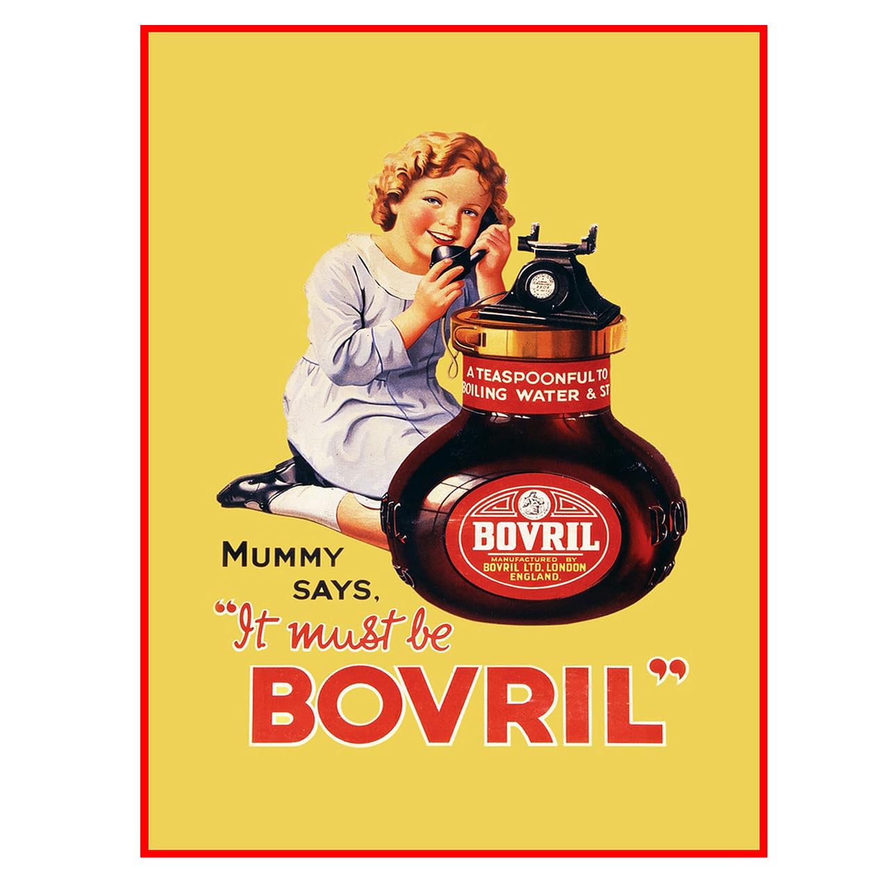 Bovril Sign Metal Plaque Kitchen Food Signs, 8x6in ref0133