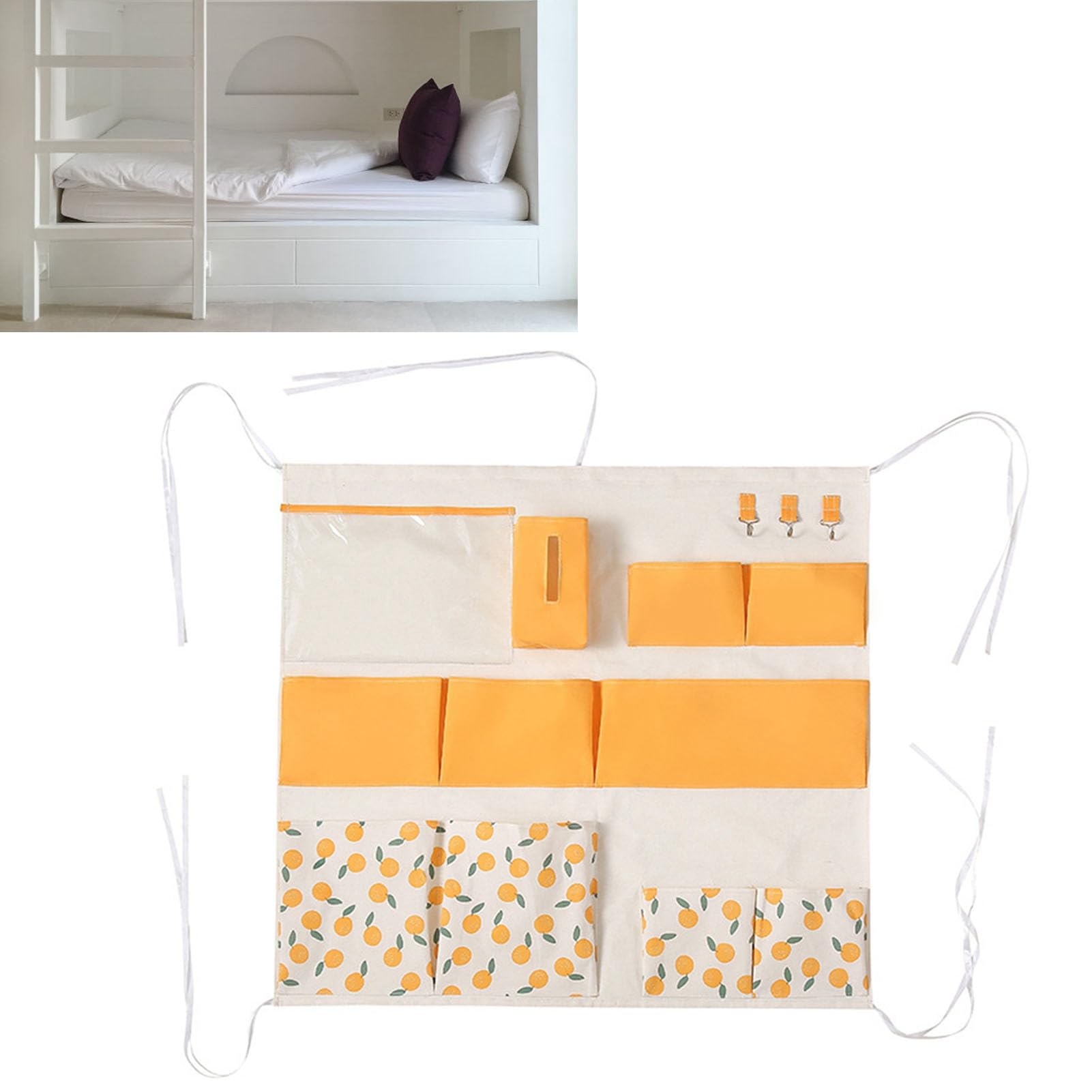 Aufbewahrungstasche Zum Aufhängen an der Wand, Stoff-Organizer Zum Aufhängen an der Wand, Tür, Wand-Organizer mit Taschen, Hänge-Organizer für Den Schrank mit Mehreren Fächern für Wohnheim, Wohnzimmer Küche, Haushalt & Wohnen