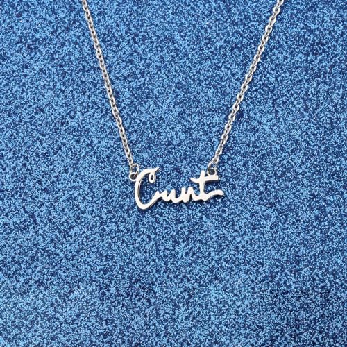 WUSUANED Funny Cunt Necklace Swear Word Jewelry Naughty Valentine Gift Cunt Gift Rude Gifts4