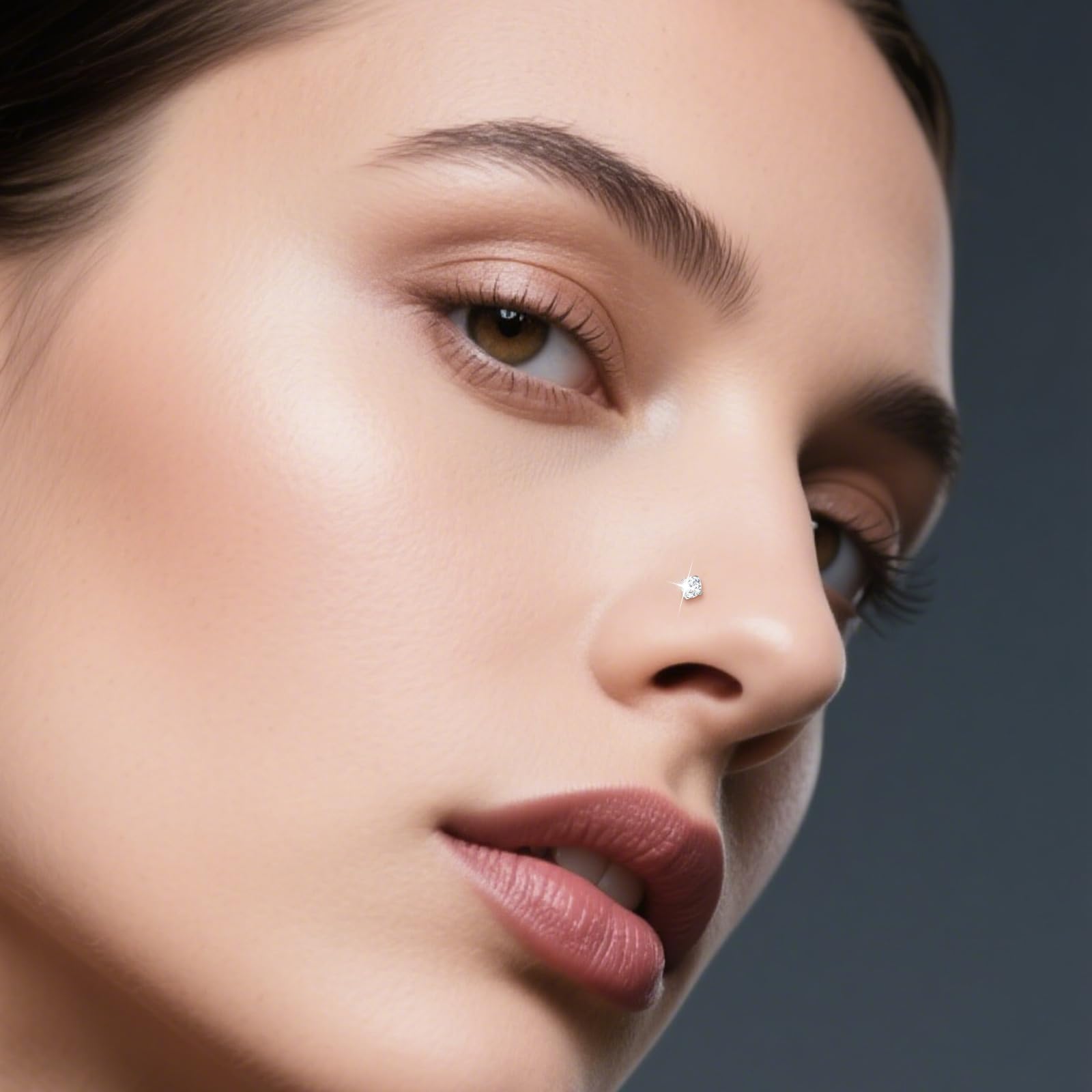 AceFun 20G piercing nariz titanio plata 1 forma G23 plata recta Piercing nariz Joyería para Mujeres Hombres plata circonio cúbico diamantes 1.5mm 2mm 2.5mm 3mm — view 6