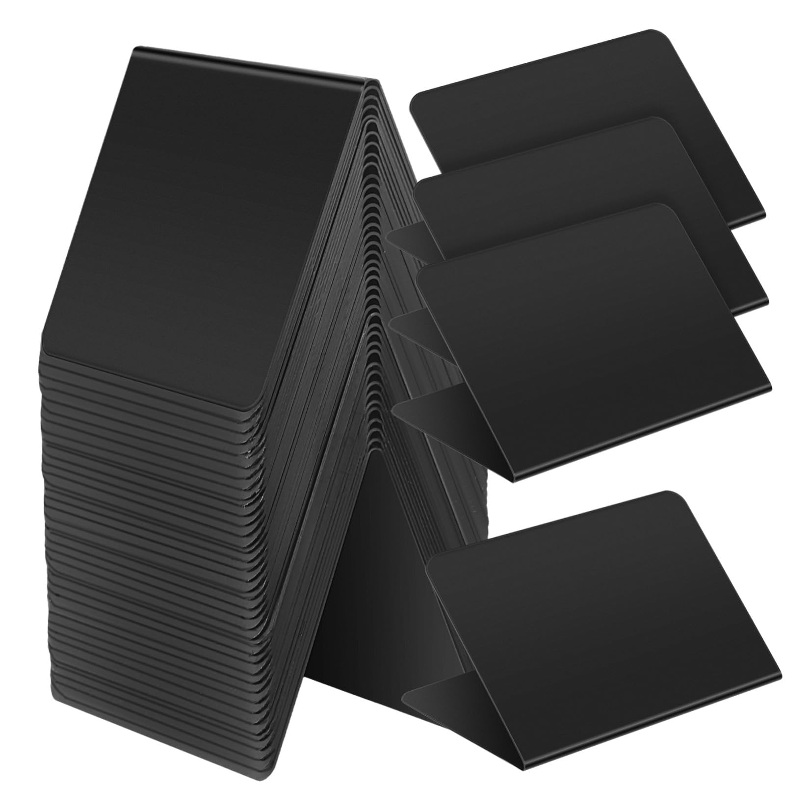 40 Stück Teiliges Mini Kreidetafel Kleine Schwarze Schiefertafeln zum Beschriften Buffet und Food Display Schilder für Party Hochzeit Tischdekoration Abwischbar Praktisch und
