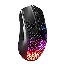 SteelSeries Aerox 3 Wireless Onyx (2022) – Mouse da gaming super leggero – 68g Design resistente all’acqua – 200 ore di durata della batteria