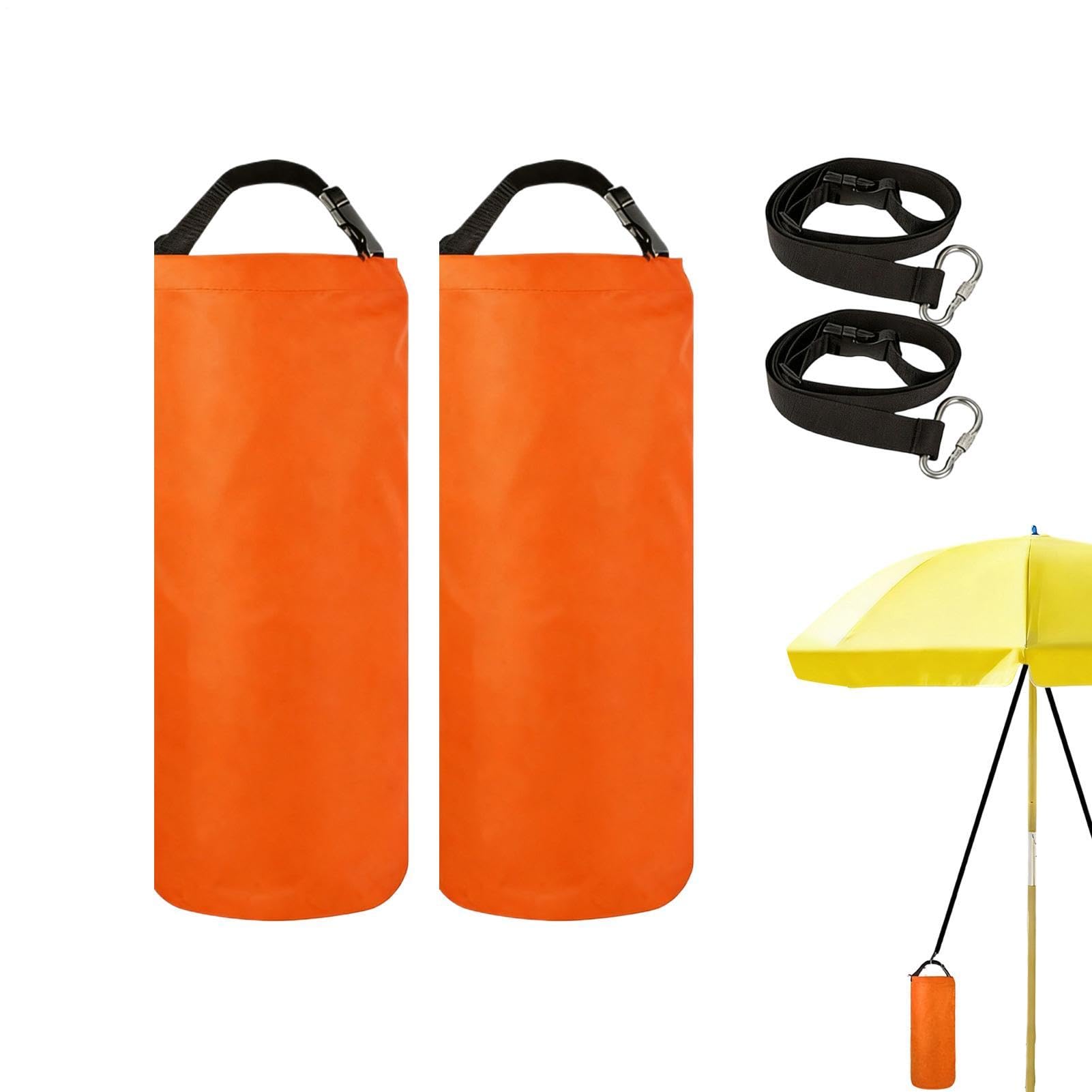 Sand Bags For Canopy Legs | 2 Pack Sandbags For Beach Umbrella Heavy Duty Summer Canopy Tent Sandbags | Fillable Portable Windproof Weight Bag - For Pergolas Flags Outdoor Banners