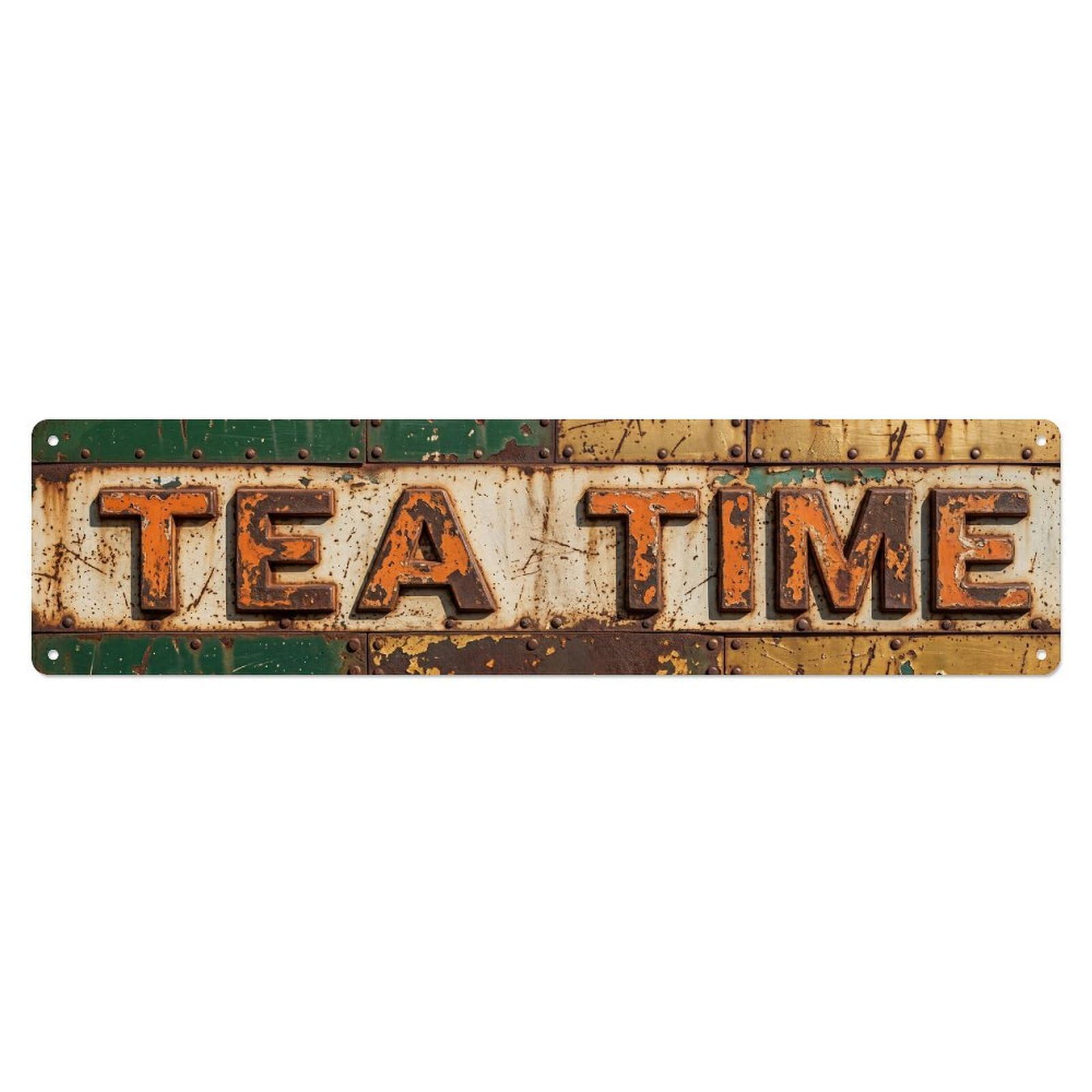 Tea Time Retro Kitchen Metal Tin Sign