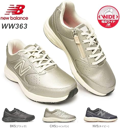 Amazon ニューバランス Ww363 レディース スニーカー 2e 幅広 ファスナー タウンウォーキング Bk5 Ch5 Nv5 スニーカー Amazon ニューバランス Ww363 レディース スニーカー 2e 幅広 ファスナー タウンウォーキング Bk5 Ch5 Nv5 スニーカー