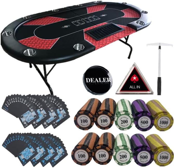 Amazon.co.jp: COSTWAY 8人用ポーカーテーブル 折りたたみ式 ゲーム用