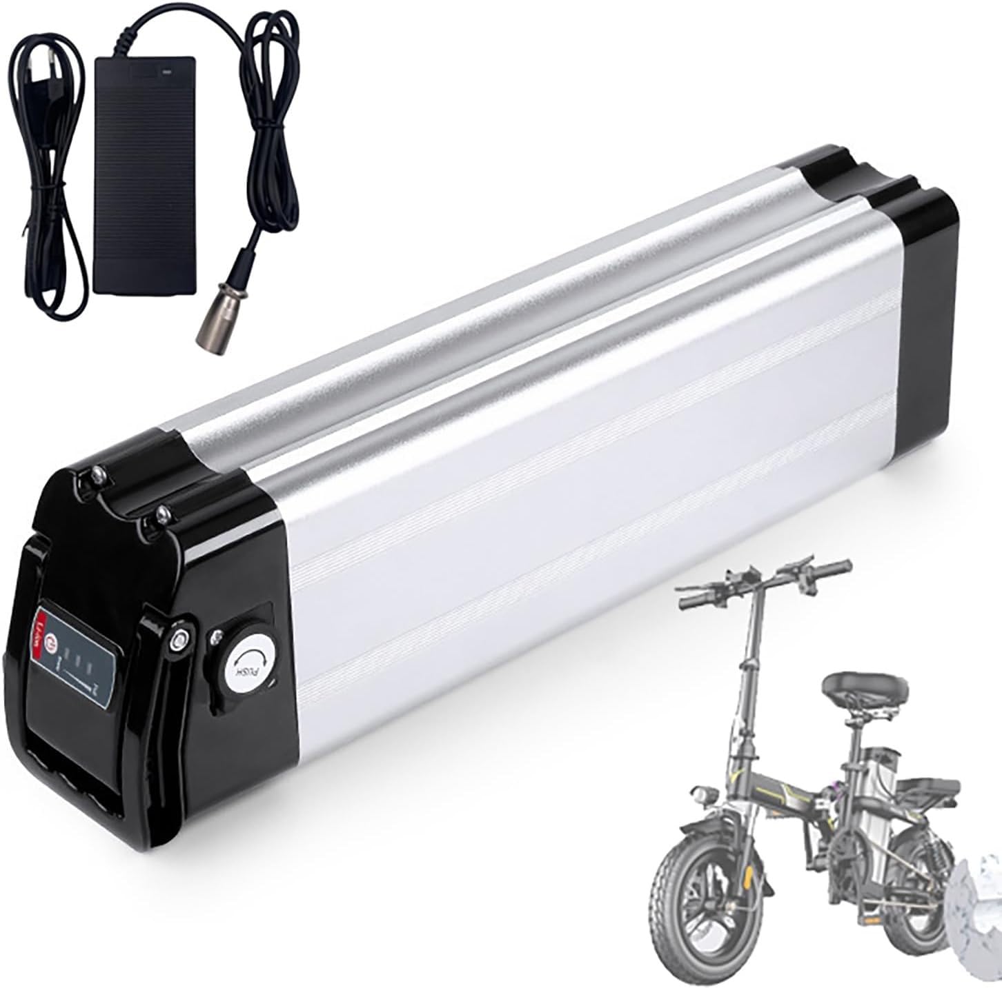 Batterie E-Bike Li-Ion 36V/48V, Batería para Bicicleta Eléctrica 12Ah 15Ah 20Ah 25Ah con Cargador, para Motor 500W, 750W, 1000W