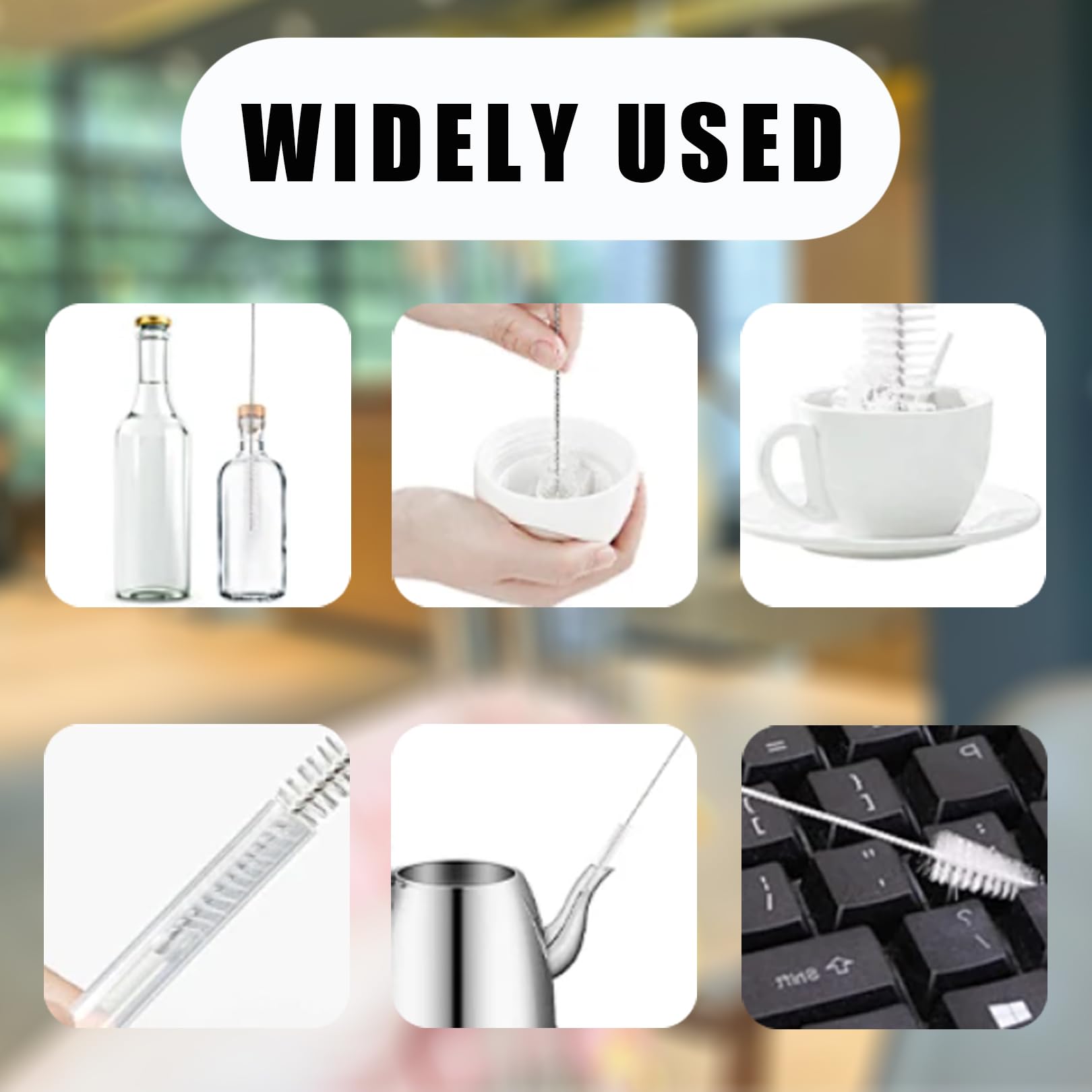 Cepillos de limpieza flexibles de acero inoxidable 100 cm para tuberías