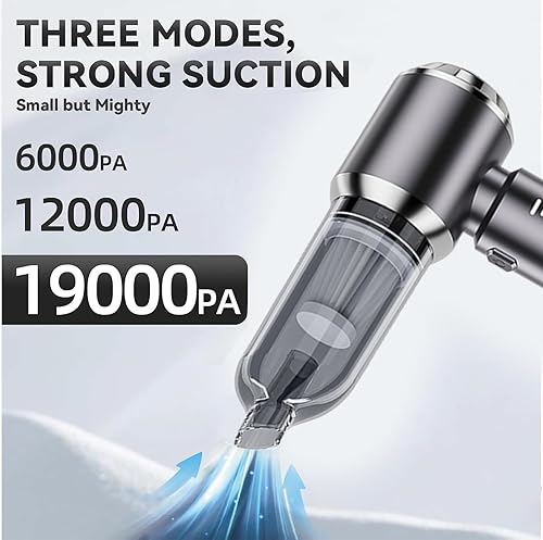 Miniatura 2 de Aspiradora portátil sin cable, 19000 Pa Mini aspiradora de alta potencia 4 en 1 Bomba de soplador de aire comprimido pequeño Aspirador de mano