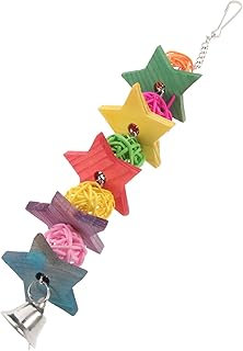 FUOYLOO Brinquedo de mastigar papagaio periquito brinquedos de trem de brinquedo de madeira brinquedo engraçado pássaro brinquedo calopsita brinquedos de mastigar papagaios pássaros brinquedos pendurados acessórios de equilíbrio brinquedos de pássaro pequeno pássaro papagaio brinquedo de mastigar