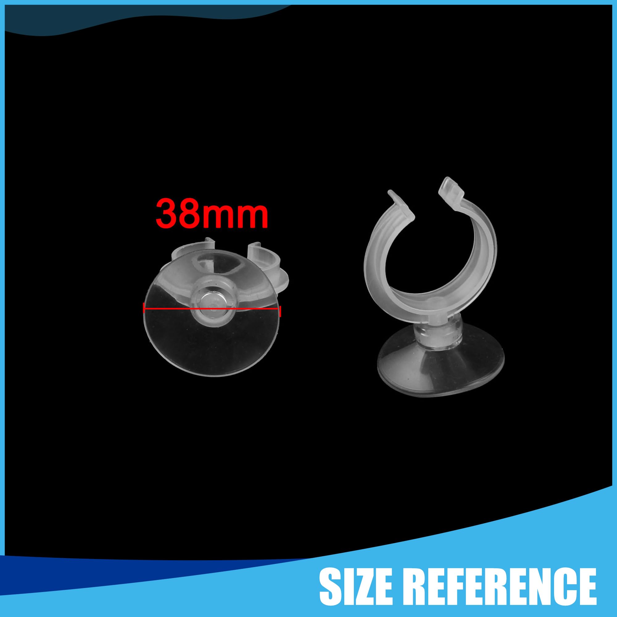 CAPASTEC Aquarium Suction Cup, Tube Heater Clip Holder Suction Cup for Aquarium Fish Tank(Clear, 8Pcs) - Image 3