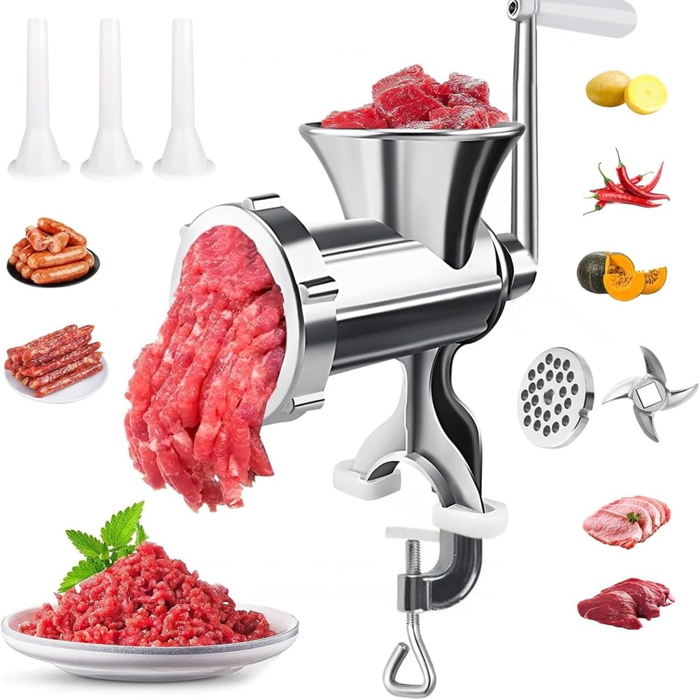 CTRLZS Manual Mincer-for Home Use-Sausage Maker-Meat Grinder for Home Use-Fast and Effortless for Meats-Meat Grinding Machine