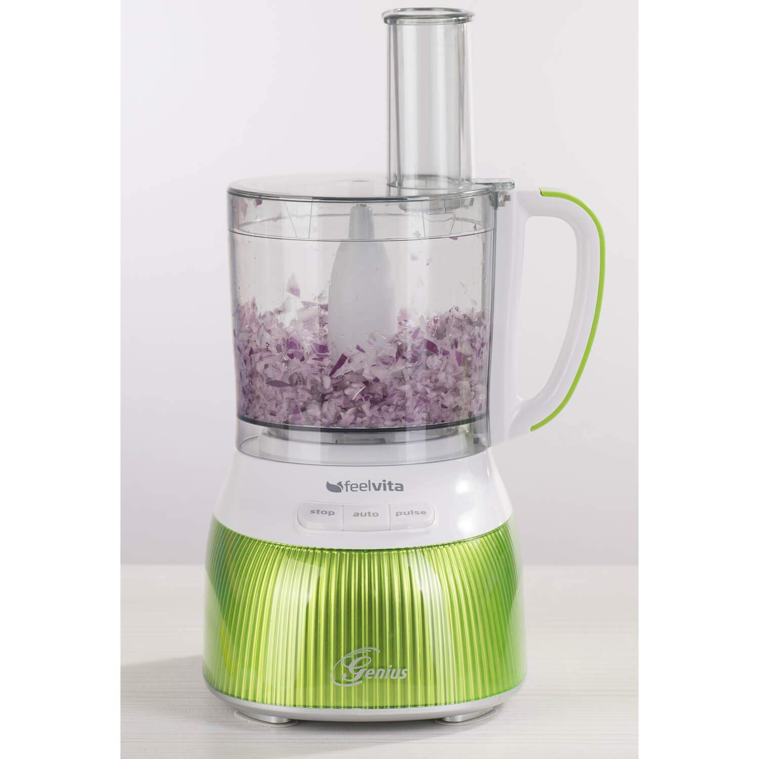 Genius Feelvita Food Processor inkl. GRATIS Julienne Scheibe Set 10 tlg
