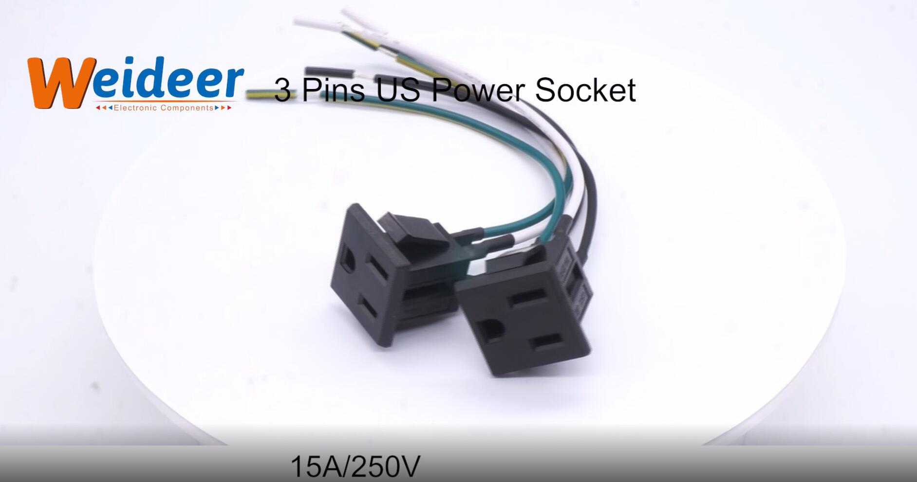 Weideer 3pcs 3 Pins Us Power Socket Plug Panel 15a | Desertcart Weideer 3pcs 3 Pins Us Power Socket Plug Panel 15a | Desertcart