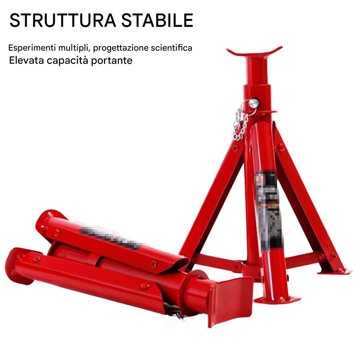 Cavalletto Pesante per Auto Martinetto Da Pavimento Per Veicoli | Attrezzatura di Sollevamento Pieghevole da 3 Tonnellate per Camion Camper e Berlina, Forniture per Manutenzione Veicoli