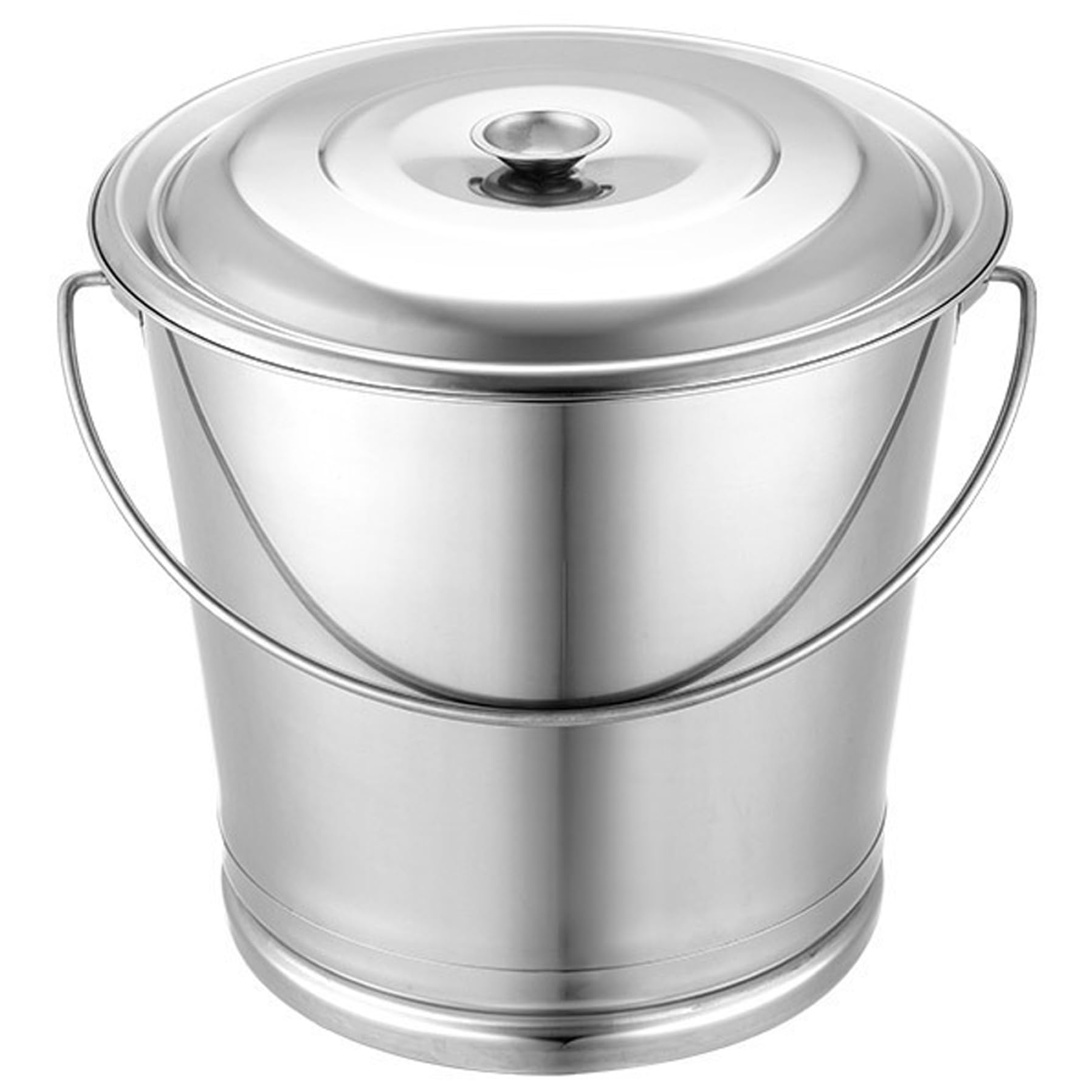 Aetherize Stainless Steel Bucket with Lid, 8L Stainless Steel Compost Bin, Large Capacity Food Storage Containers for Rice Flour Grain