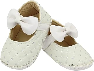 Neska Moda 6 To 12 Months Baby Girls Synthetic Leather Self design Sandal Booties-BT1620