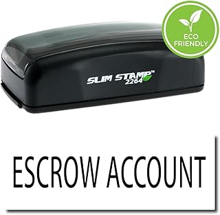 Large Pre-Inked Escrow Account Stamp (Red Ink)
