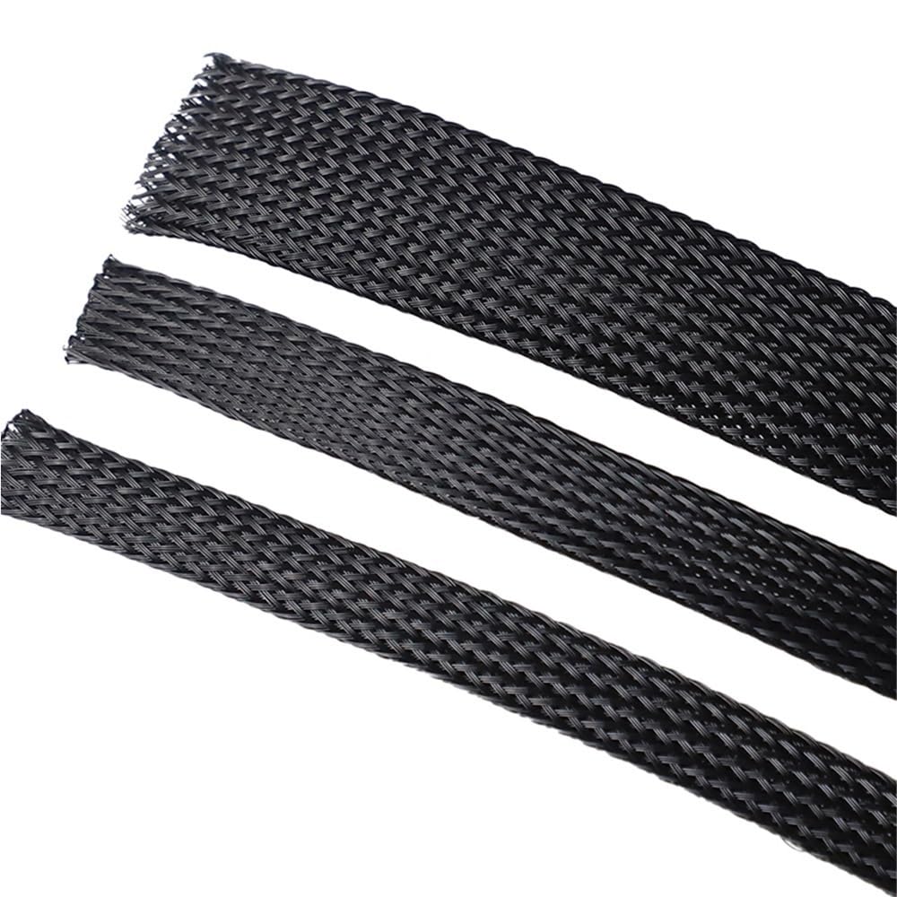 Funda Trenzada expandible de Pet Tamaños múltiples del Negro Extensible Trenzado de la tubería Malla protección Cable Funda Animal DOMÉSTICO(10 Meters*60 MM)