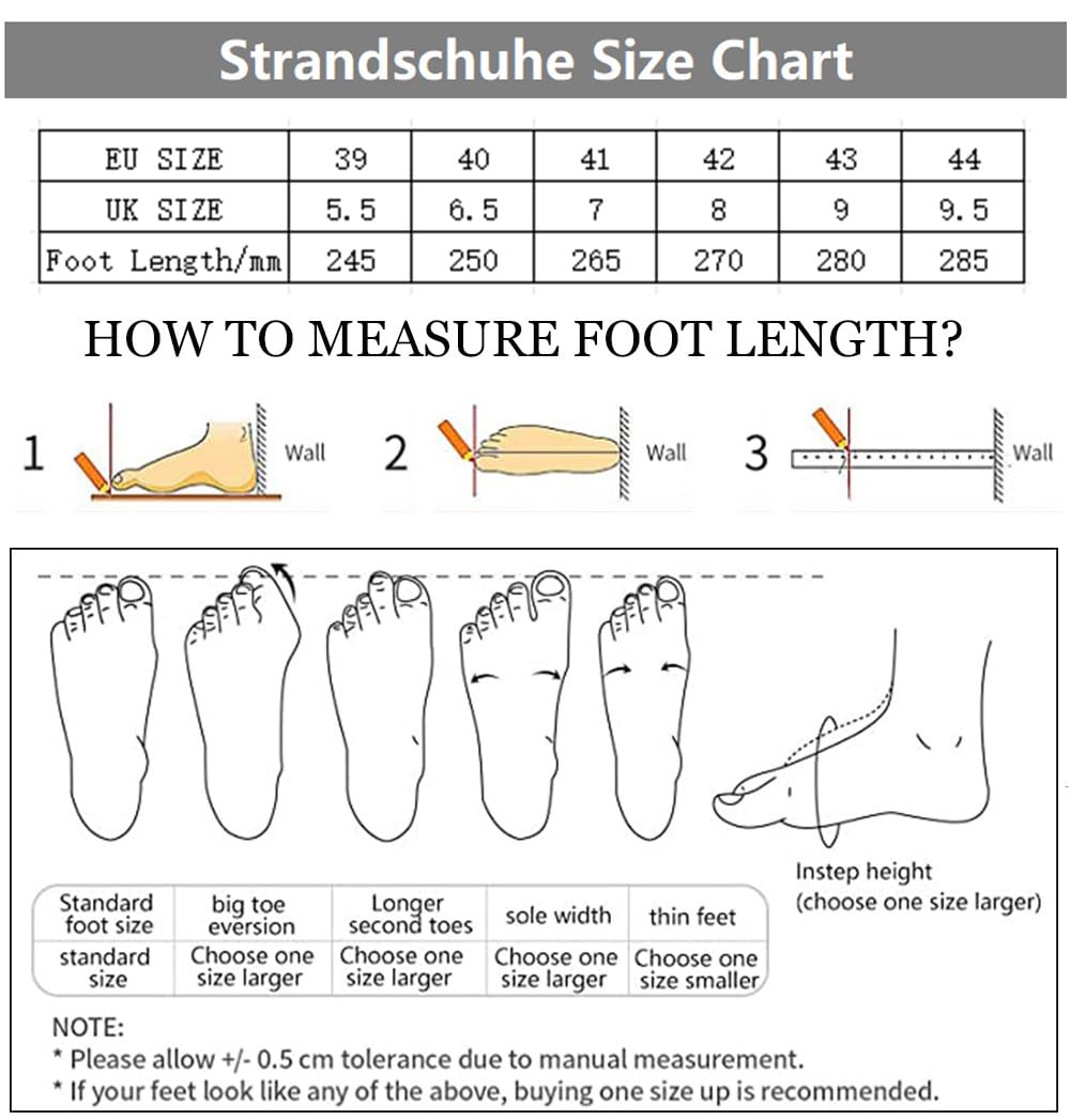 Fansu Zapatos de Agua Hombre Mujer, Barefoot Escarpines Deportes Acuáticos Secado Rápido Zapatos de Playa Ligeros Antideslizante Calzado para Adulto Surf