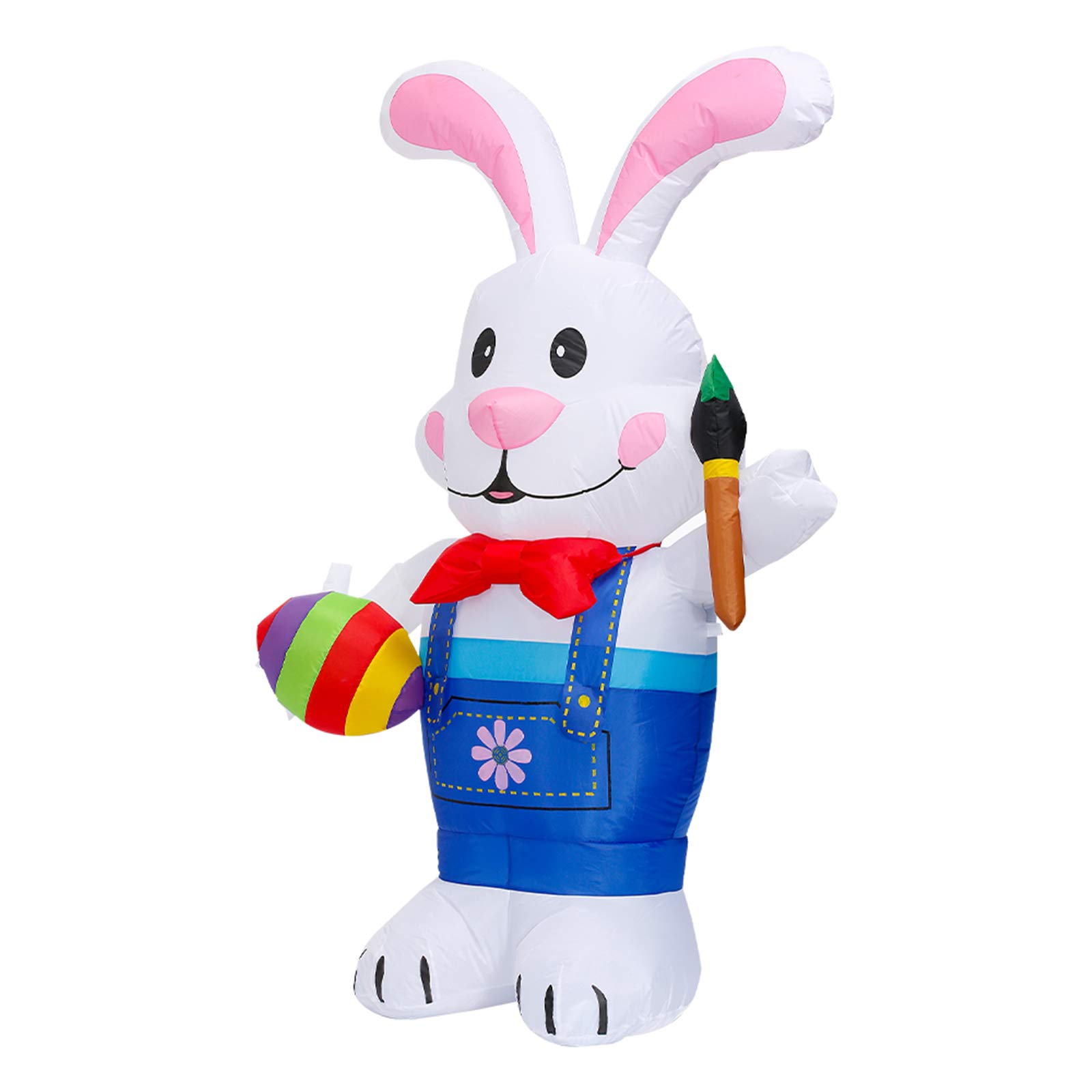 LWAN3 6ft Easter Inflatable Bunny w/LEDs, Glowing Blow Up Yard Decorations Hunt Fun Patch for Indoor Outdoor Lawn Festival Party Supplies