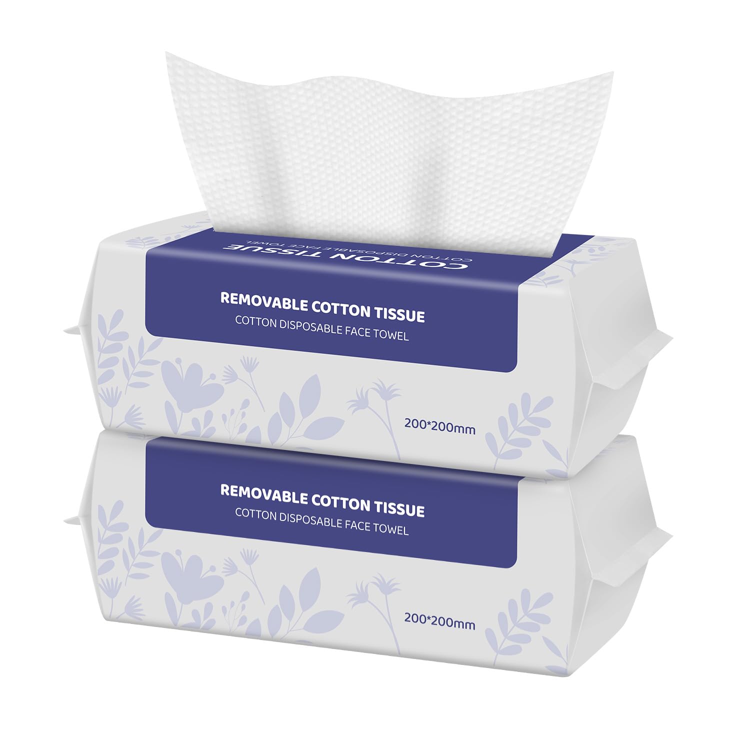 ZOTIKA Disposable Face Towels, Soft Cotton Dry Wipes, Lint-Free, Facial Tissues for Skin Care, Facial Cleansing, Makeup Wipes, Makeup Remover Towels, Upgraded Ultra Absorbent Thickened Face Cloths Pack of 2 7.9 x 7.9