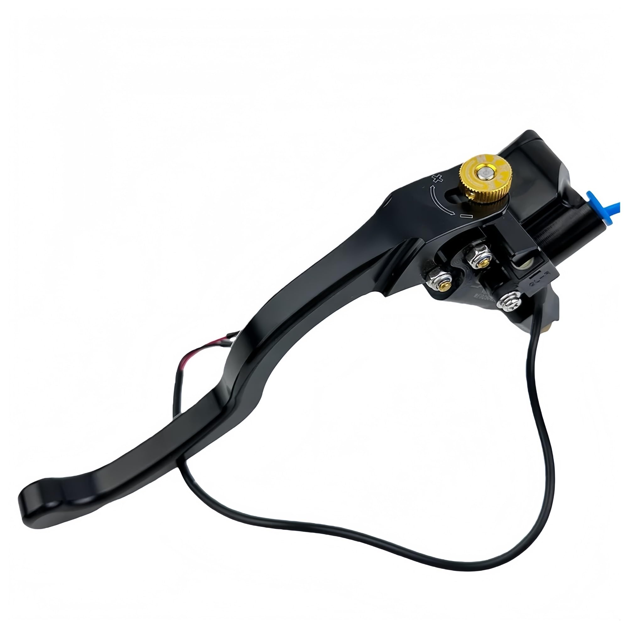Leva frizione freno moto Cilindro pompa frizione da 22 mm per moto, leva freno idraulica 17,5, manubrio universale(Black L)