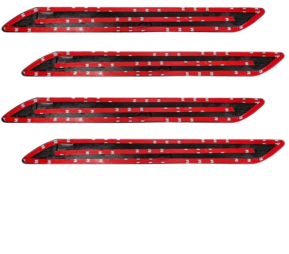 Suma Cart Flexible Rubber Bumper Guard Protector for All Car, Tempo Traveler (Pack of 4, Black & Steel Grey)