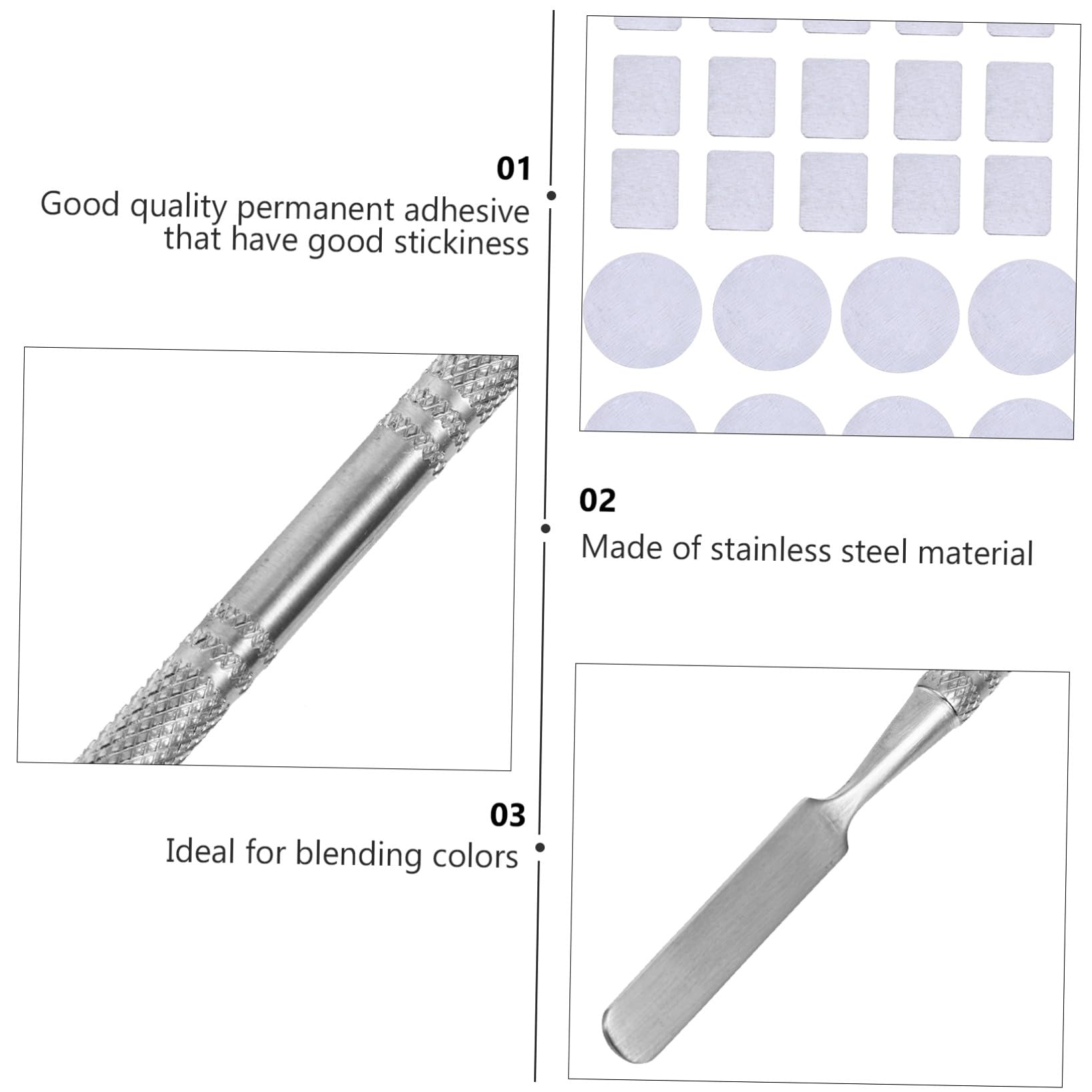 Didiseaon 168pezzi Adesivi Magnetici Per Palette Makeup Con Spatola Professionali Per Ombretti e Cosmetici Per e Personale