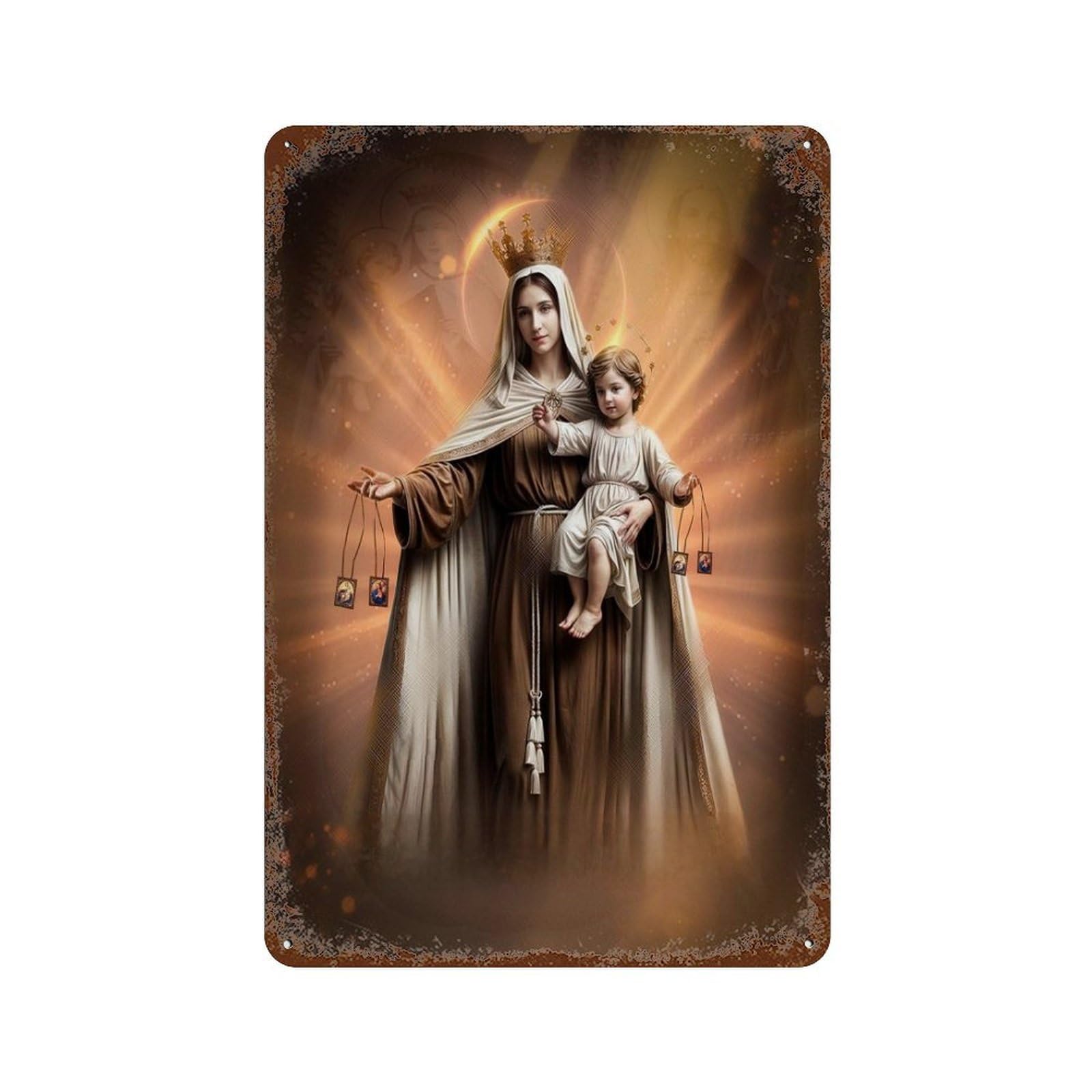 xiaoxiaoshen Our Lady of Carmen (6) Wall Decor Art Metal Tin Poster Modern Home Decor Art Home Bar Shop Decorations Vintage Sign 30x20cm