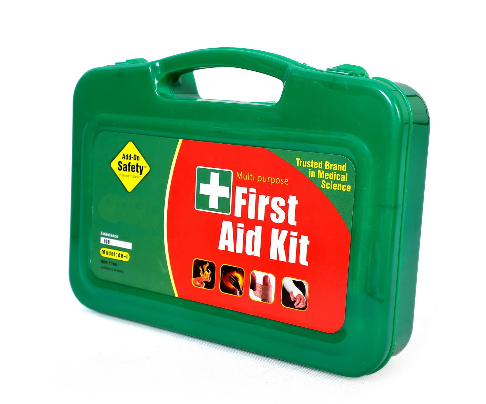 Add-on Safety First Aid Kit - AK-I (with all items inside Plastic Box, 25 items)