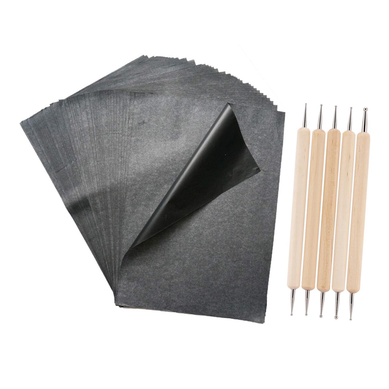 KONTONTY Fashion Carbon Paper 100 Sheets A4 Graphite Paper for Tracing Drawing Woodburning