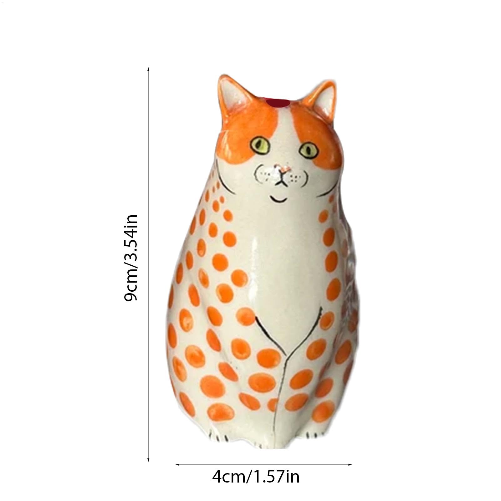 Amazon.co.jp: ポルカドット猫の花瓶、ユニークなポルカドット猫の形を