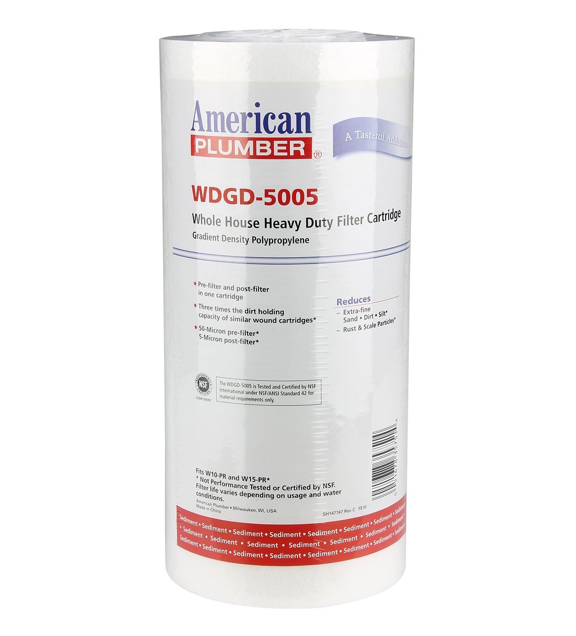 American Plumber WDGD-5005 50 micron / 5 micron Dual-Gradient Polypropylene 4